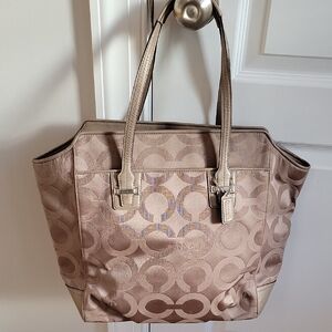 Coach Taylor Op Art Sateen Tote Bag